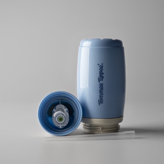 Tommee Tippee geïsoleerde Active rietjesbeker - 2 stuks - 266 ml –lekvrije waterfles voor peuters 12m+ - blauw en geel van Merkloos — afbeelding 2