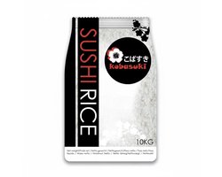 Kobasuki Premium Sushi Rice – 10kg – Round-Grain Japanese Rice for Making Sushi – Pure, Authentic Japanese Gastronomy Quality & Perfect Adhesive Met Kajal Sticker