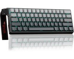AULA WIN60 HE - 60% Bedraad RGB Gaming Toetsenbord - Hall Effect Rapid Trigger - Magnetische Toetsen - Gasket - Hot Swap - 8K Hz Polling Rate - QWERTY Toetsenborden - Zij Bedrukte toetsen - 61 Keys - Zwart Grijs