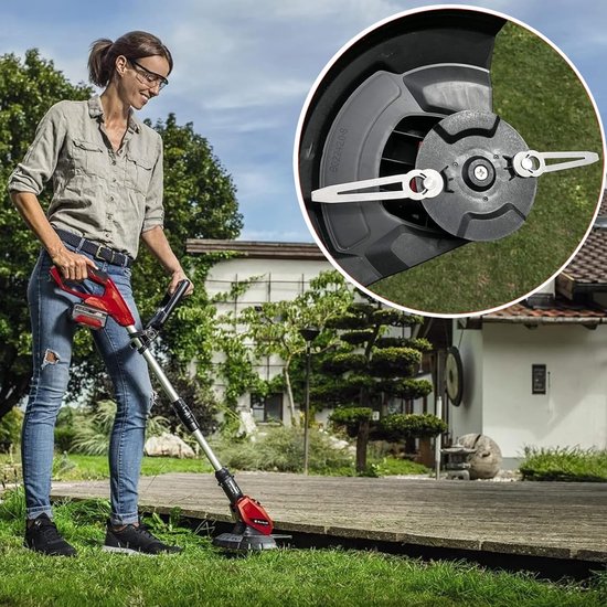 2 stuks Grasmaaierblad Disc - geschikt voor EINHELL & garten meister maaier & GARDOL & MR. GARDENER - Inclusief messen en schroefaccessoires — afbeelding 3