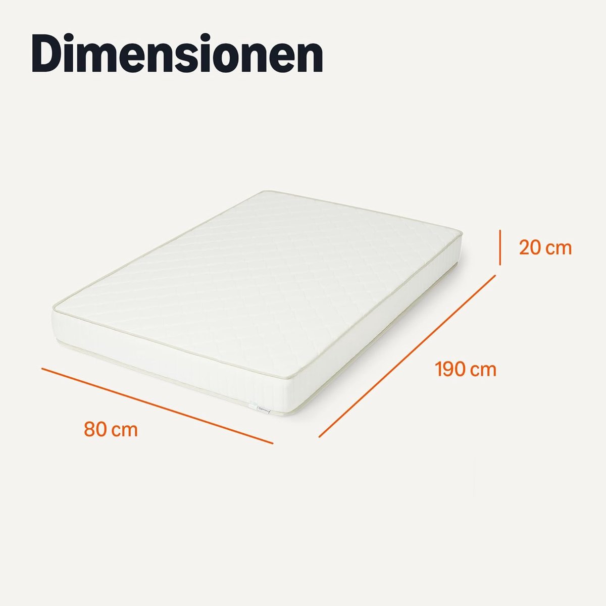 Traagschuimmatras 80x190 cm – 20 cm Hoog – Medium H3 – Drukverlagend Memory Foam Matras – Comfort & Ondersteuning – Pauwhome