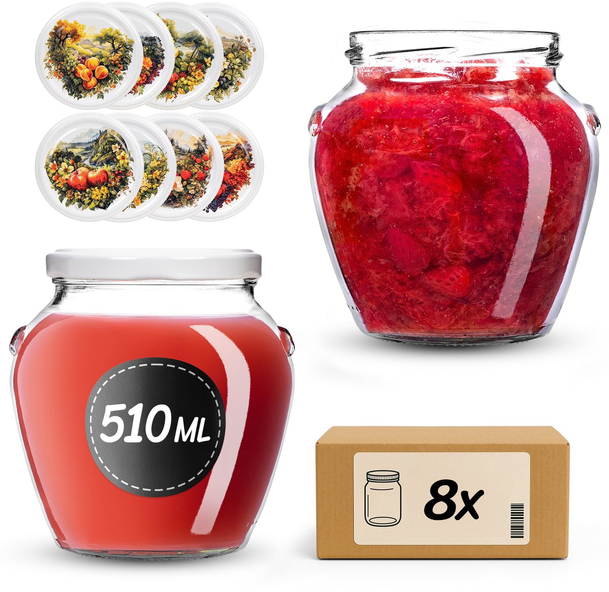 KADAX Amphorapot 82 mm 510 ml + deksel 82 mm