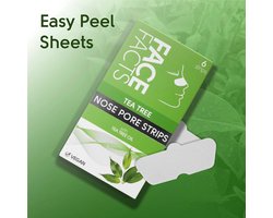 Face Facts | Nose Pore Strips Tea Tree - 6 pieces - Vegan