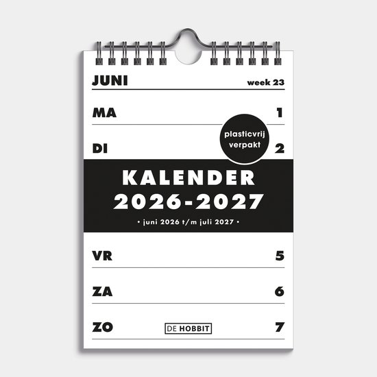Hobbit - Weekkalender Schooljaar 2026- 2027 - Spiraalkalender - A5 (21 x 14.85 cm) - Basic