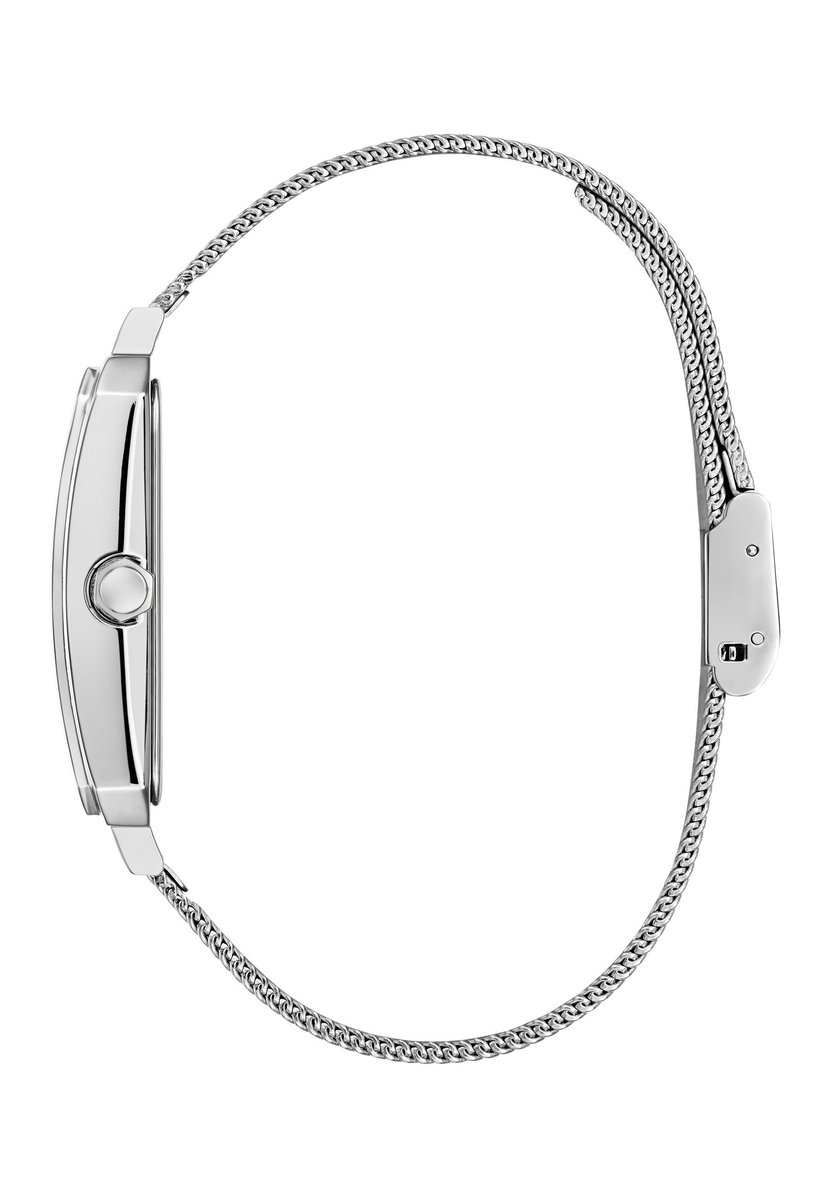 Guess Jane Quartz Analoog Horloge Zilver Kleur Kast: 100% Gerecycled Staal | Armband: 100% Stalen Gaas 28.5 mm U1459L1M