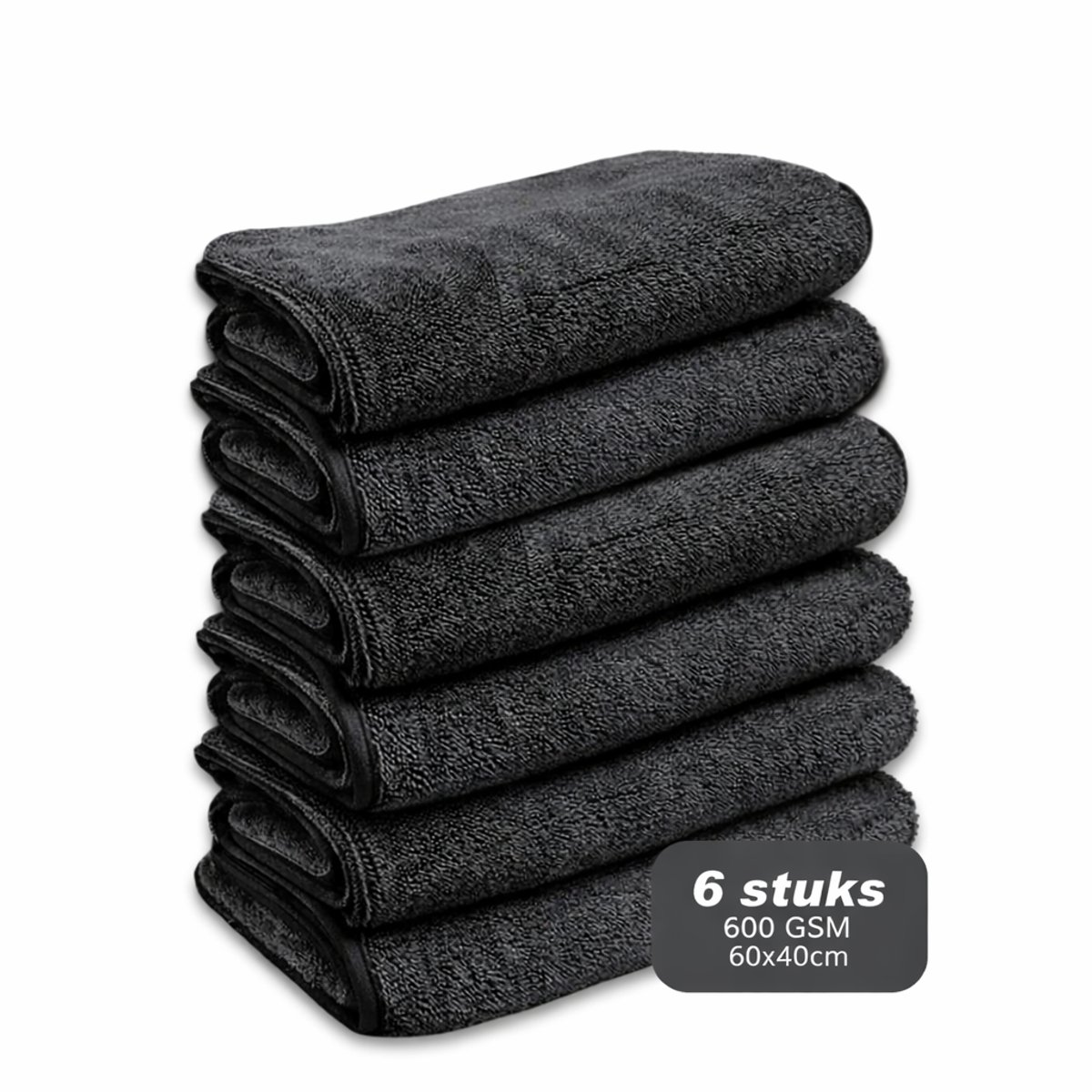 Liviahome 6 stuks- Hoge kwaliteit-60x40 Droogdoek-herbruikbare microvezel schoonmaakdoeken - Absorbeert tot 800 ml water- Sneldrogende doeken streeploos en kalkvrij - Multifunctionele microvezeldoek voor het schoonmaken van badkamer, auto en spiegels