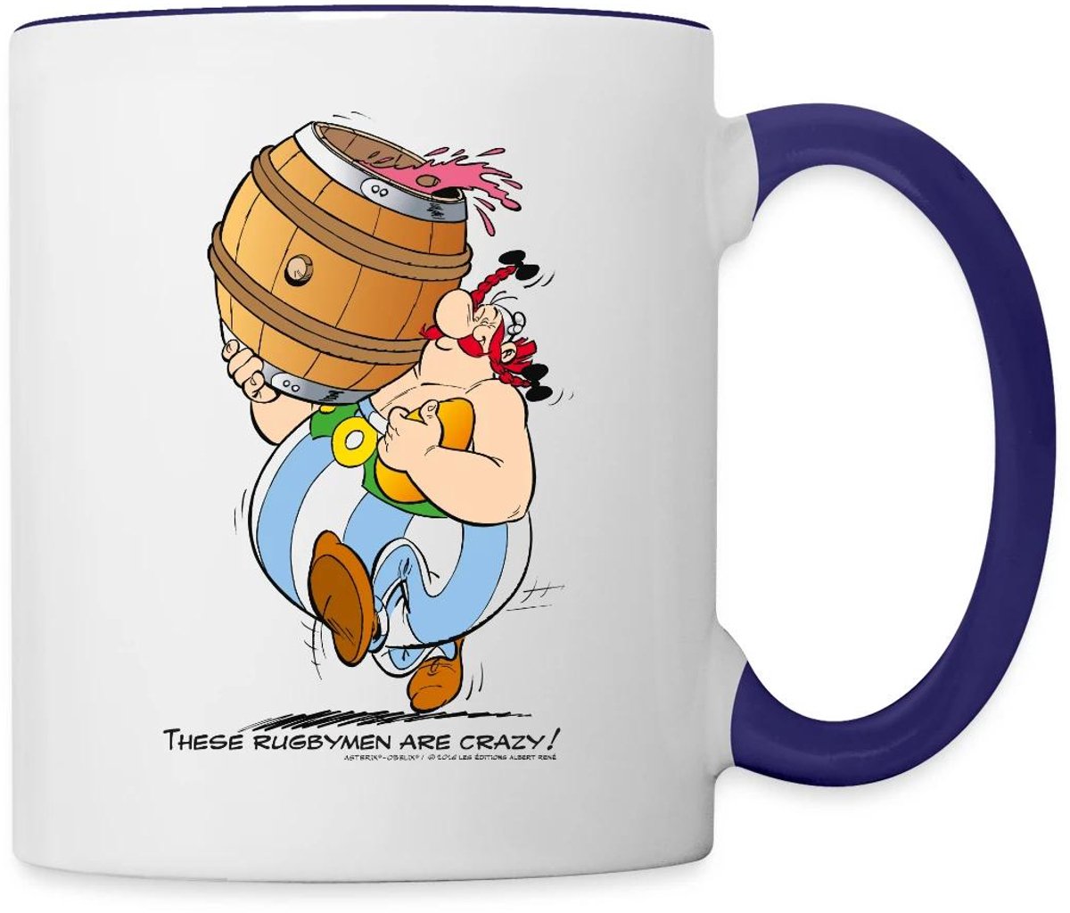 Asterix & Obelix Rugby Mannen Citaat Mok Tweekleurig