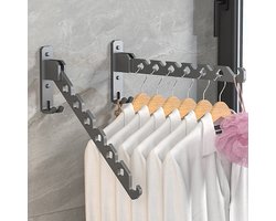 Kledinghaak - Inklapbaar -Opvouwbaar droogrek voor kleding, opvouwbaar droogrek voor binnen- Muurbevestiging - Wandhaak - Kapstok - Kledinghanger- Droogrek - 1 item