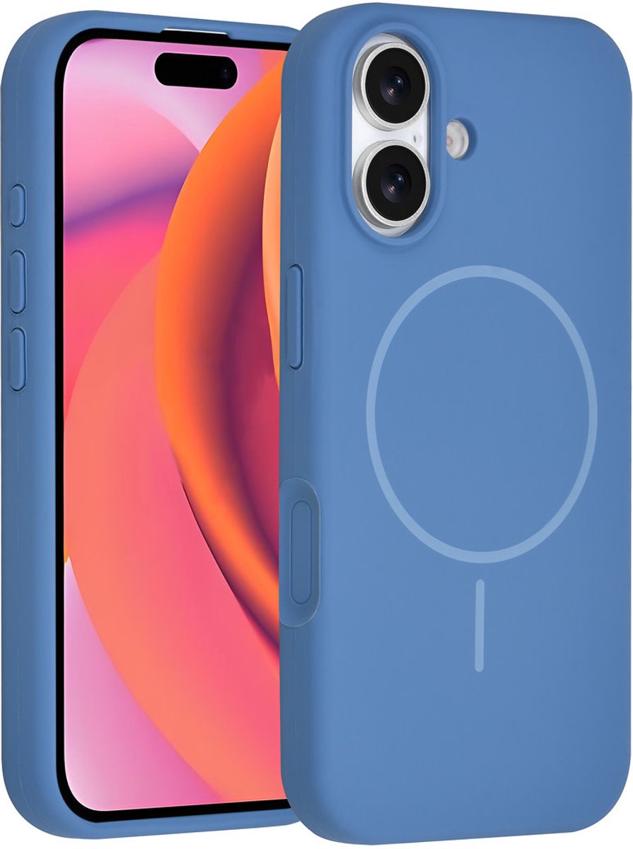 TUNIQ telefoonhoesje voor Apple iPhone 17 - MagSafe siliconen backcover - Blauw