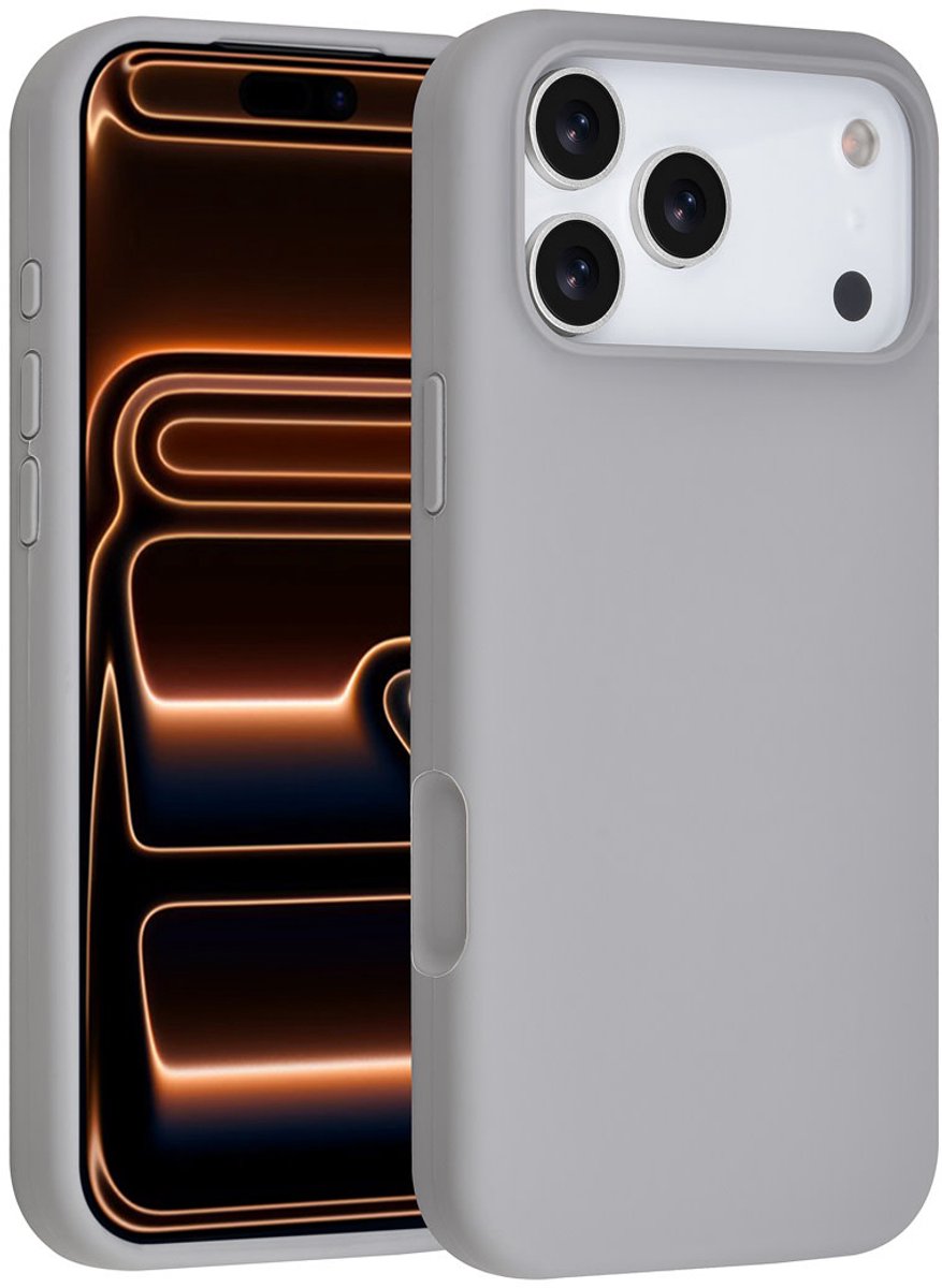 TUNIQ telefoonhoesje voor Apple iPhone 17 Pro Max - Siliconen backcover - Grijs