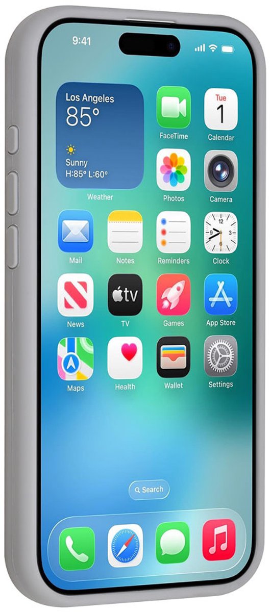 TUNIQ telefoonhoesje voor Apple iPhone 17 Air - Siliconen backcover - Grijs