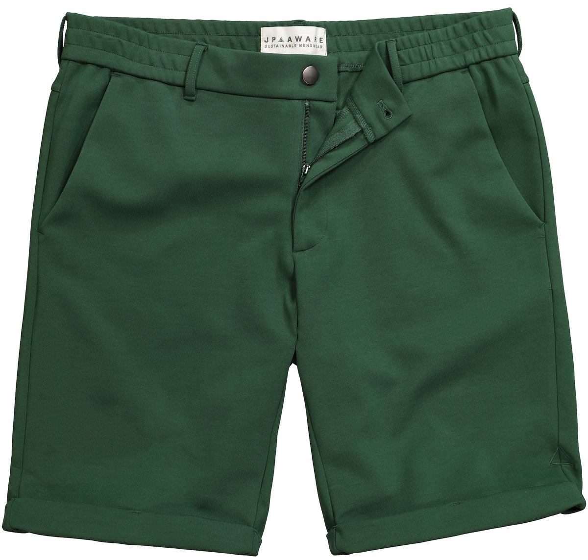 JP 1880 - Heren - Chino-bermuda FLEXNAMIC® duurzaam Buik-Fit Regular Fit - Donkergroen - Maat 54