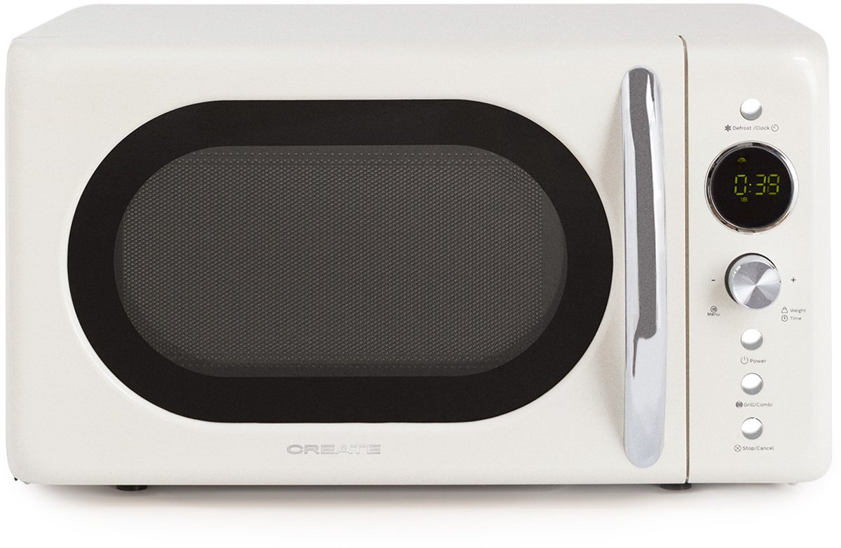 CREATE - Digitale magnetron-grill 900 W - Gebroken wit - MICROWAVE RETRO