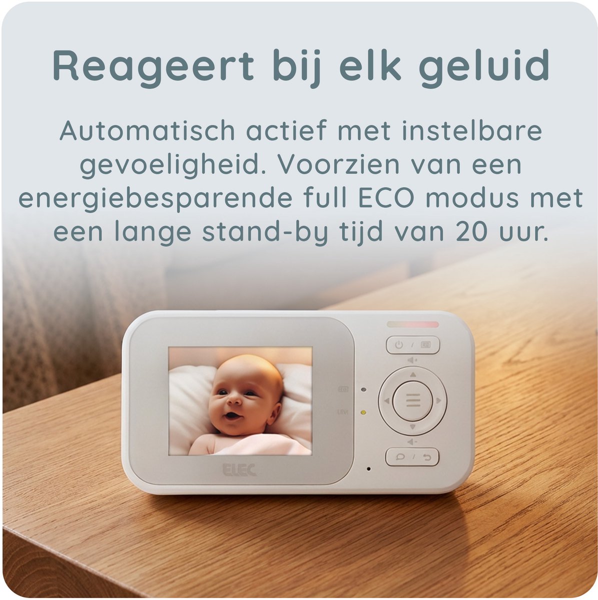 Alecto EVM24 Babyfoon met Camera - 2,4 inch Kleurenscherm - afbeelding 3