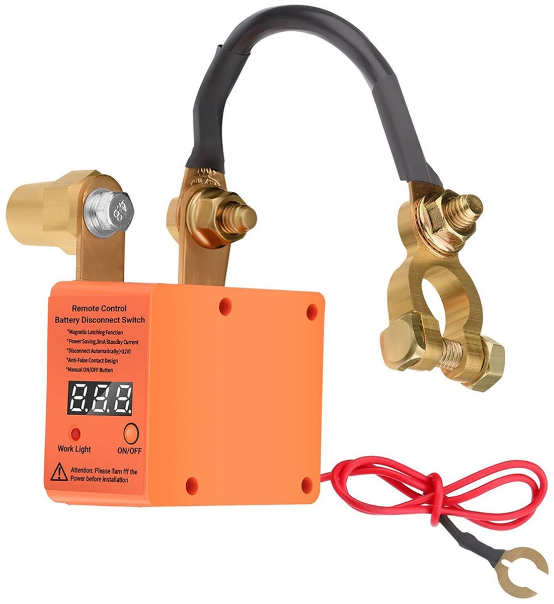 Homtas - Accuschakelaar met 2 Afstandsbediening - voor Auto & Camper - 12V - 240 Ampère Accu Hoofdstroomschakelaar