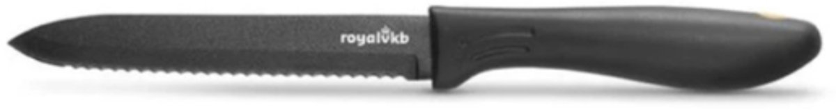 Royal VKB Universeel Mes – 13 cm – Zwart – RVS Keukenmes