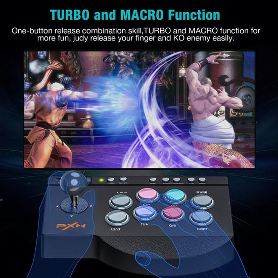 PXN 0082 – Arcade Stick – Fighting Game Joystick – USB – PC & Console ...