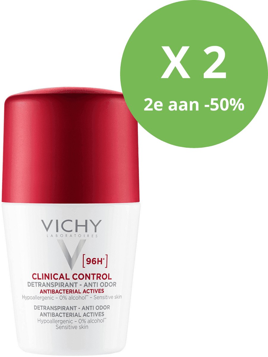 Vichy Clinical Control Detranspirant 96U Roller duo - 2 x 50 ml - PROMO