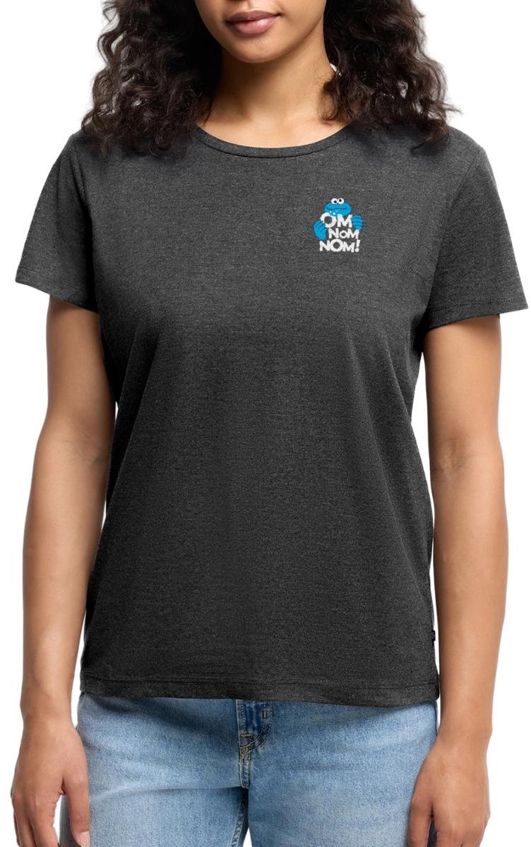 Sesamstraat Koekiemonster Om Nom Nom Premium T Shirt Dames