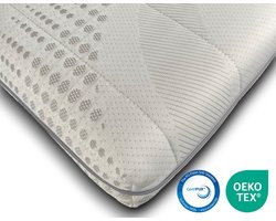EasyBedden® Cool & Fresh Hotel XL Topper - Topdekmatras 200x200 - HYBRID Koudschuim - Luxe Tijk - Orthopedisch - Medical - Anti Bacterieel - Medium/stevig - circa 7 cm dik