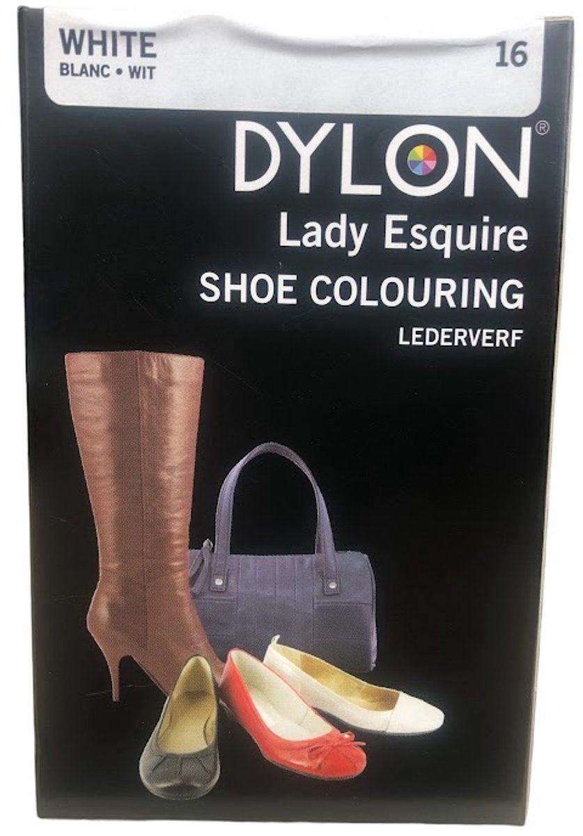 Dylon Schoen Lederverf Wit – Pakket van 1 – Voor Leer & Kunstleer – Kleurherstel & Opfrissing van Schoenen