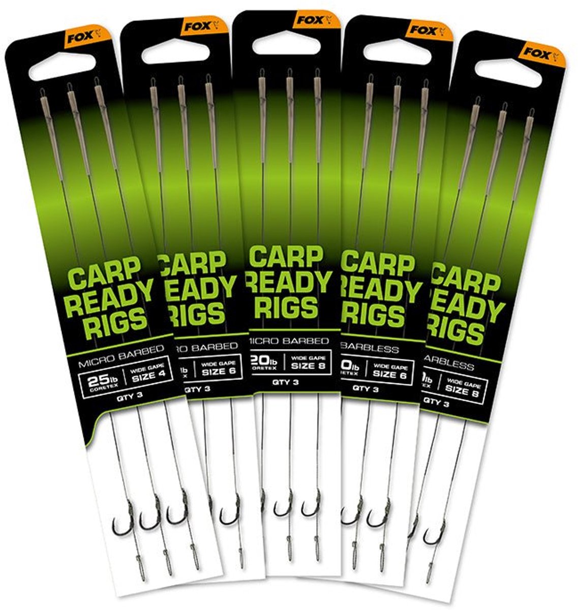 Fox Carp EOS Ready Carp Rigs Wide Gape H4 - 25lb