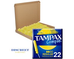 Tampax Tampons Compak Discreet Applicator — 22 stuks