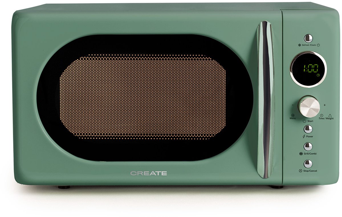 CREATE - Digitale magnetron-grill 900 W - Sage - MICROWAVE RETRO — afbeelding 5