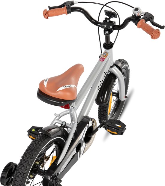 STITCH Totem Jongensfiets - 20 Inch - Kinderfiets voor 7 tot 13 Jaar - Met Zijwieltjes - Zilver - Geschikt voor buitenactiviteiten in de lente van STITCH — afbeelding 3