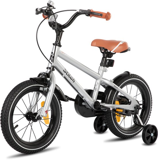 STITCH Totem Jongensfiets - 20 Inch - Kinderfiets voor 7 tot 13 Jaar - Met Zijwieltjes - Zilver - Geschikt voor buitenactiviteiten in de lente van STITCH — afbeelding 2
