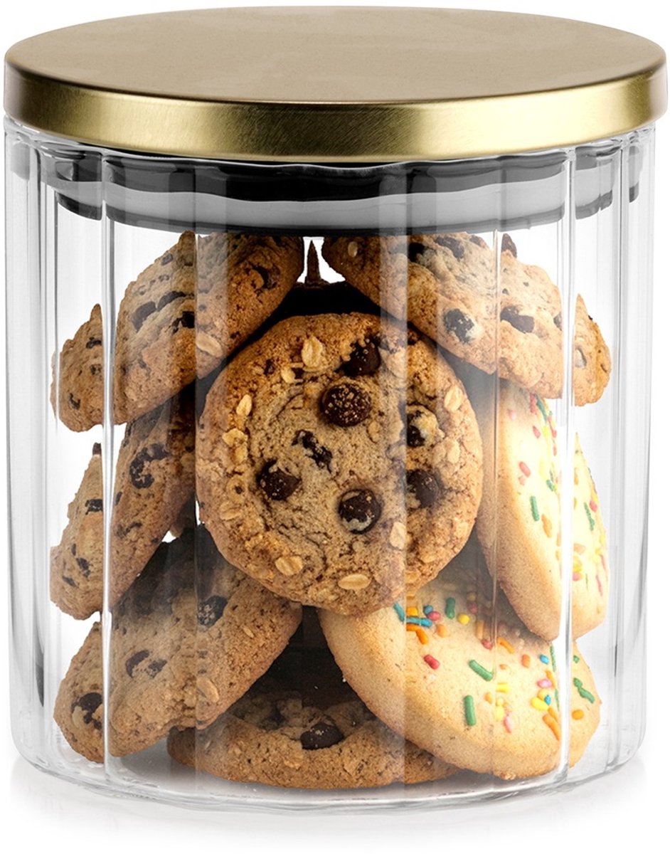 Voedselcontainer Strooibus Glas met Deksel en Pakking 650 ml - Container voor Losse Producten - Keuken - Voedsel - Doos
