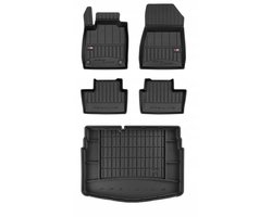 Frogum ProLine Voordeelset - Automatenset + Kofferbakmat - Geschikt voor Nissan Juke II (vanaf 2019) - Lage laadvloer - TPE Rubber - Zwart