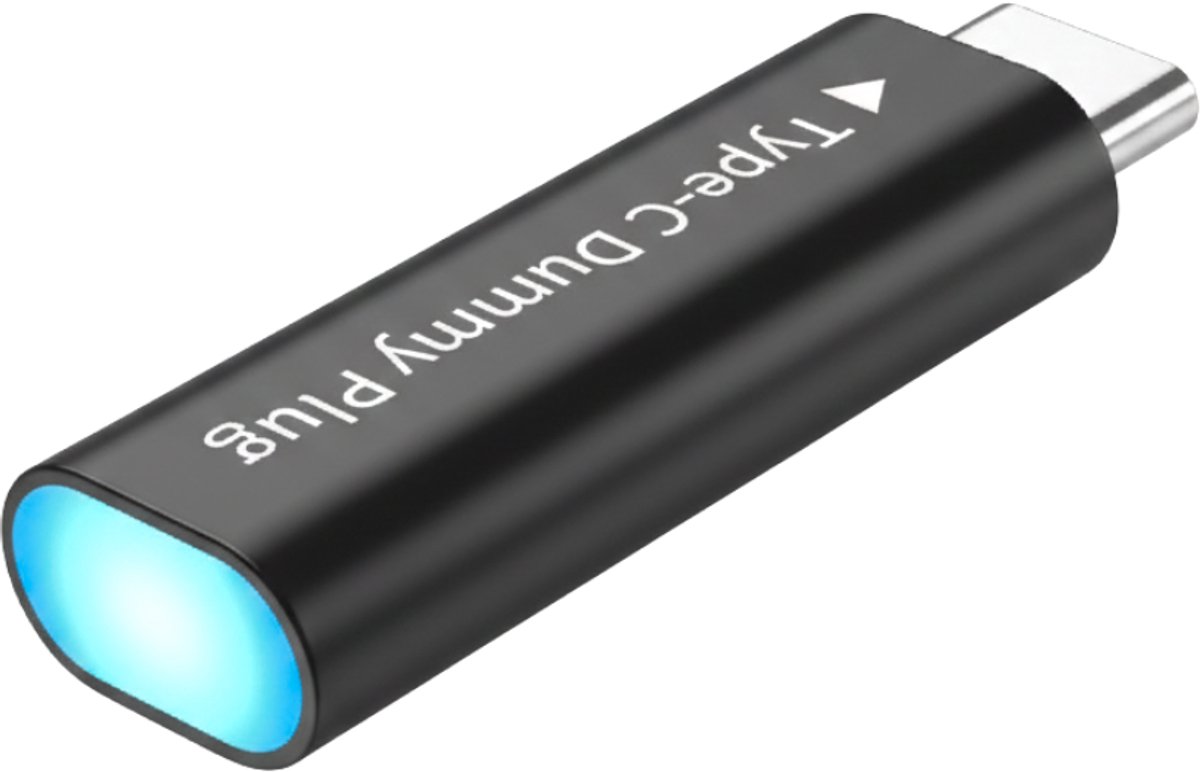 Delmark USB-C Dummy Plug - 4K Display Emulator – 60Hz - Headless Ghost voor Remote Desktop & Crypto Mining - Plug & Play - Zwart