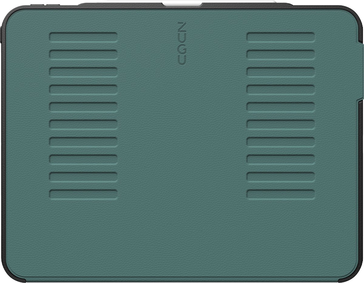 Zugu case Hoesje iPad Pro 13 (M4-M5) – Verstelbare Magnetische Standaard – Veilige Magnetische Houder – Robuuste Bumper en Stevige TPU + PC Behuizing - Groen