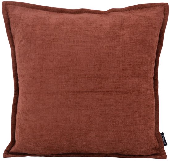 Housse de Coussin Chenille Piqué Rouille | 45 x 45 cm | Polyester