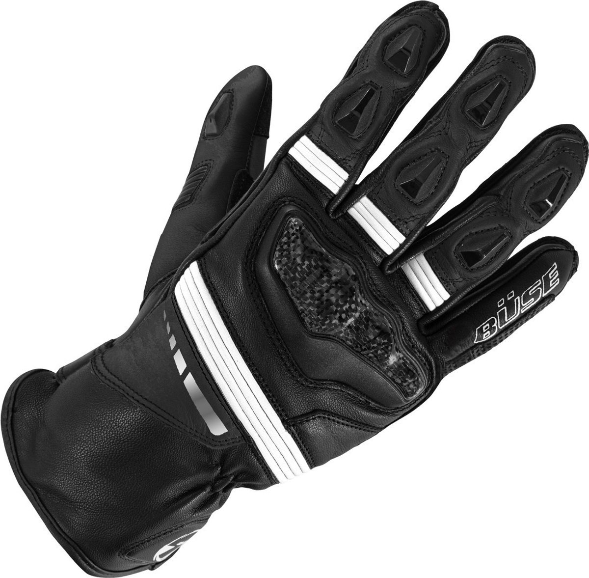 Büse Escape Zwart Witte Handschoenen - Handschoen