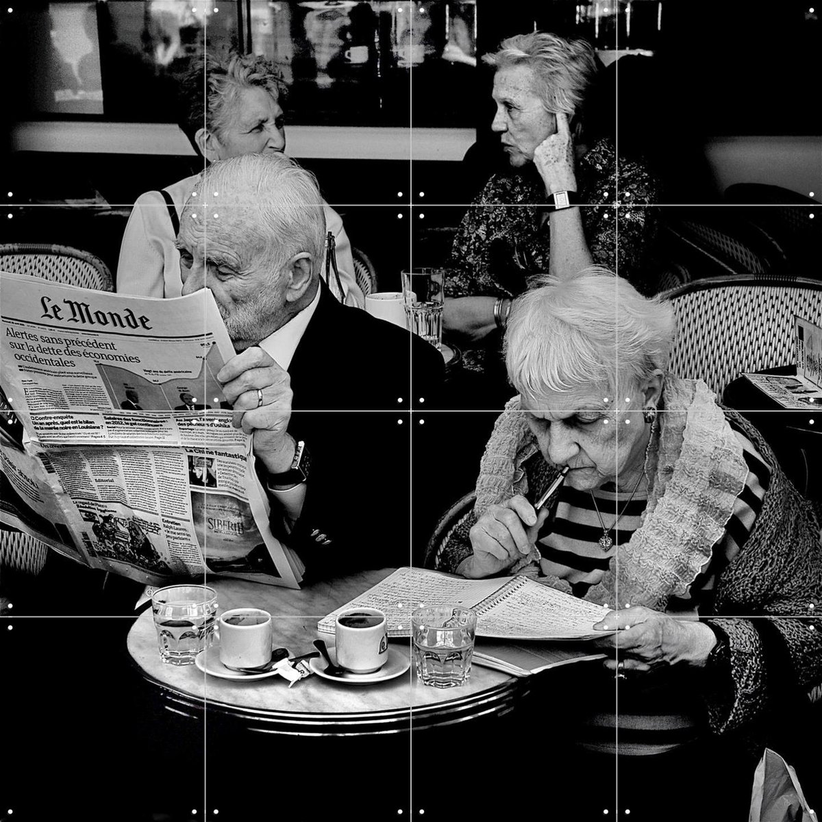 IXXI Involvement, Didier Guibert & Various - 80 x 80 cm - Gratis ophangtool - Grote wanddecoratie en posters - Fotografie, Realisme, Klassiek