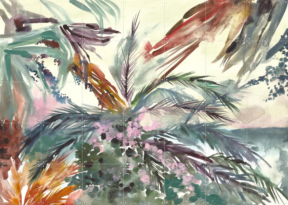 IXXI The Tropics 2, Victoria Verbaan - 140 x 100 cm - Gratis ophangtool - Grote wanddecoratie en posters - Aquarel, Impressionisme, Kleurrijk