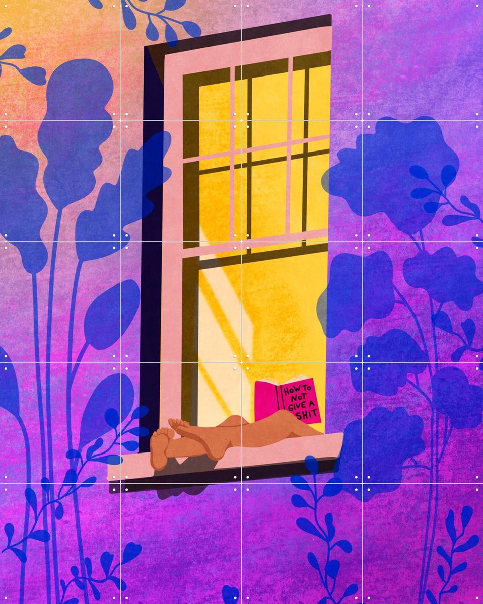 IXXI How To Not Give A Shit, Raissa Oltmanns - 80 x 100 cm - Gratis ophangtool - Grote wanddecoratie en posters - Illustraties, Grafisch Ontwerp