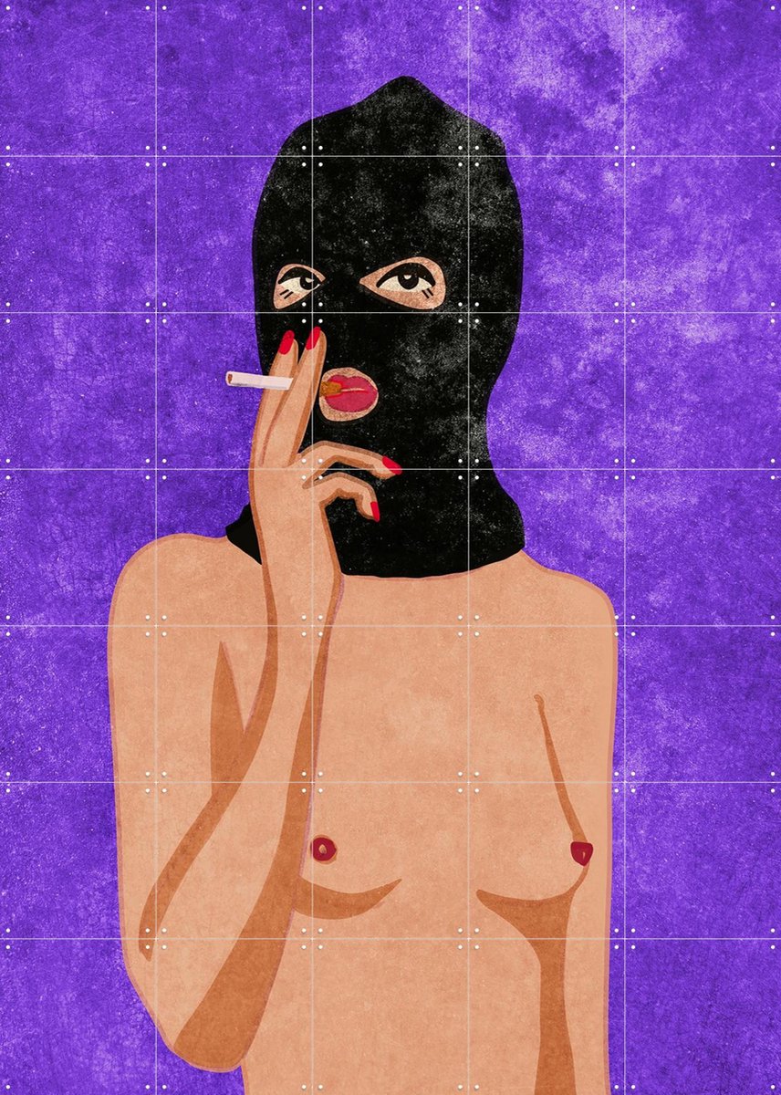 IXXI My Body Is Not a Crime, Raissa Oltmanns - 100 x 140 cm - Gratis ophangtool - Grote wanddecoratie en posters - Pop art, Illustraties, Digitale