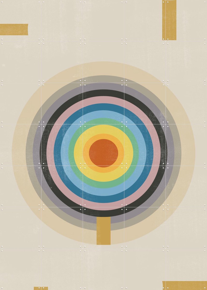 IXXI Point of Balance, The Miuus Studio & Various - 100 x 140 cm - Gratis ophangtool - Grote wanddecoratie en posters - Geometrische Kunst, Klassiek