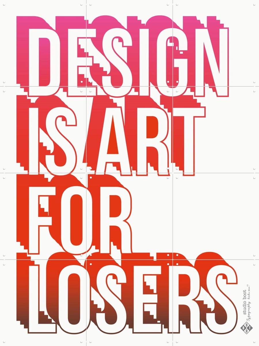 IXXI Design is art for losers, Studio Boot - 60 x 80 cm - Gratis ophangtool - Grote wanddecoratie en posters - Grafisch Ontwerp, Typografie, Pop art