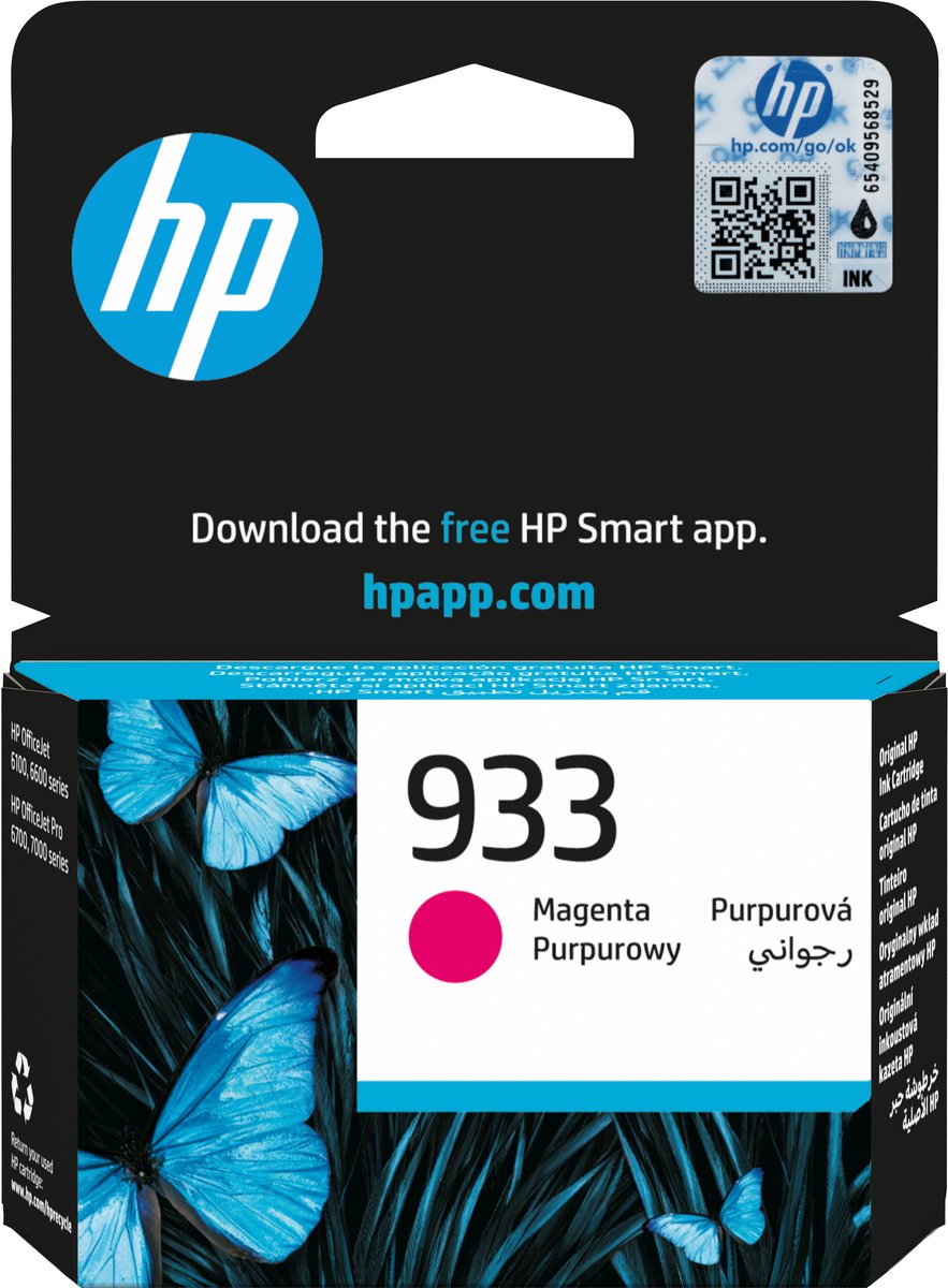 HP 933 Origineel Magenta 1 stuk(s) Normaal rendement