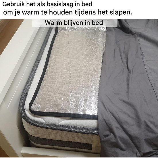 Camping slaapmat - aluminiumfolie - schuimmat - opvouwbare tentmat - geschikt voor picknicks, kamperen en wandelen - 200 x 150 cm van Merkloos — afbeelding 2