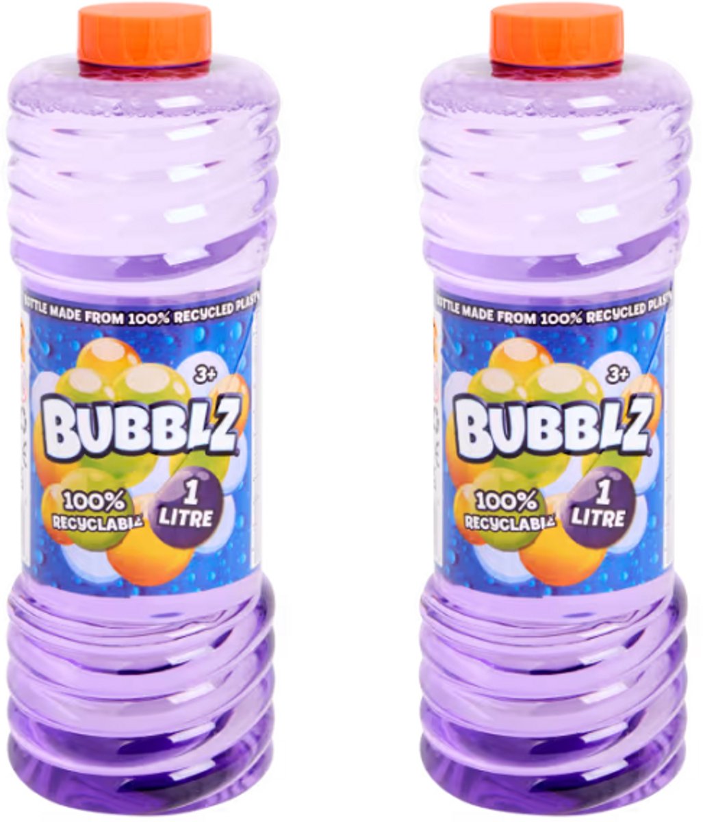 Bellenblaas navulling - 2x - fles - 1 liter - vloeistof - vulling bellenblazen -