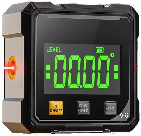 Neoteck Digitale gradenboog, hellingsmeter met led-display, oplaadbare niveaubox, IP54 waterdicht, voor houtbewerking, bouw, decoratie, doe-het- zelf Neoteck Digitale gradenboog, hellingsmeter met led-display, oplaadbare niveaubox, IP54 waterdicht, voor houtbewerking, bouw, decoratie, doe-het- zelf