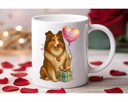 Mok Collie Be Mine - GiftForHer - CuteGift - ValentinesDay - RomanticGift - KawaiiGift - Valentijn - Schattig - LiefCadeau - LiefCadeau