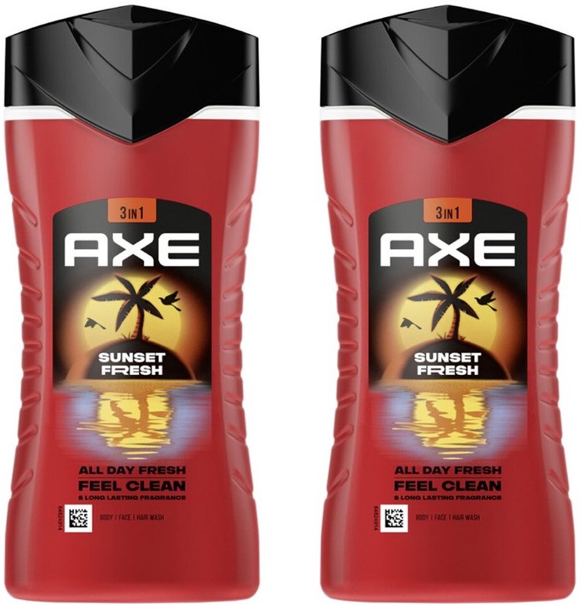Axe 3-in-1 Douchegel Sunset Fresh - 2 x 250 ml - Voordeelverpakking