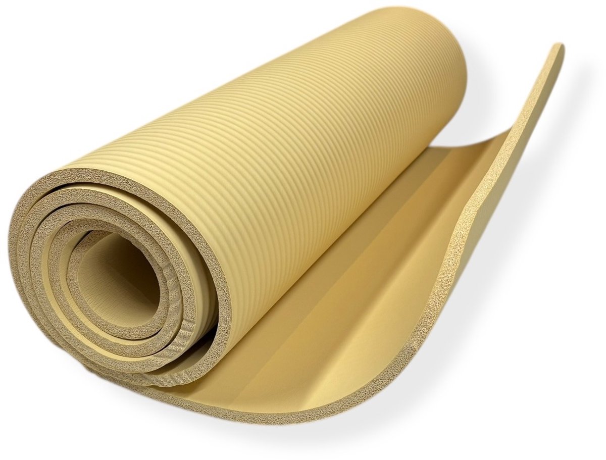 Padisport Yoga Mat Dik Beige - Fitness Mat Extra Dik - Yoga Mat Extra Dik - Pilates Mat - Dikke Yogamat - Yoga Mat Anti Slip - Yoga Matje - Yoga Mat Dik - Sport Mat - Sport Matje Fitness