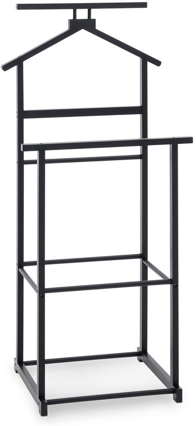 IDIMEX Dressboy Kanna - kleerhanger, broekrek van bamboe in zwart/naturel